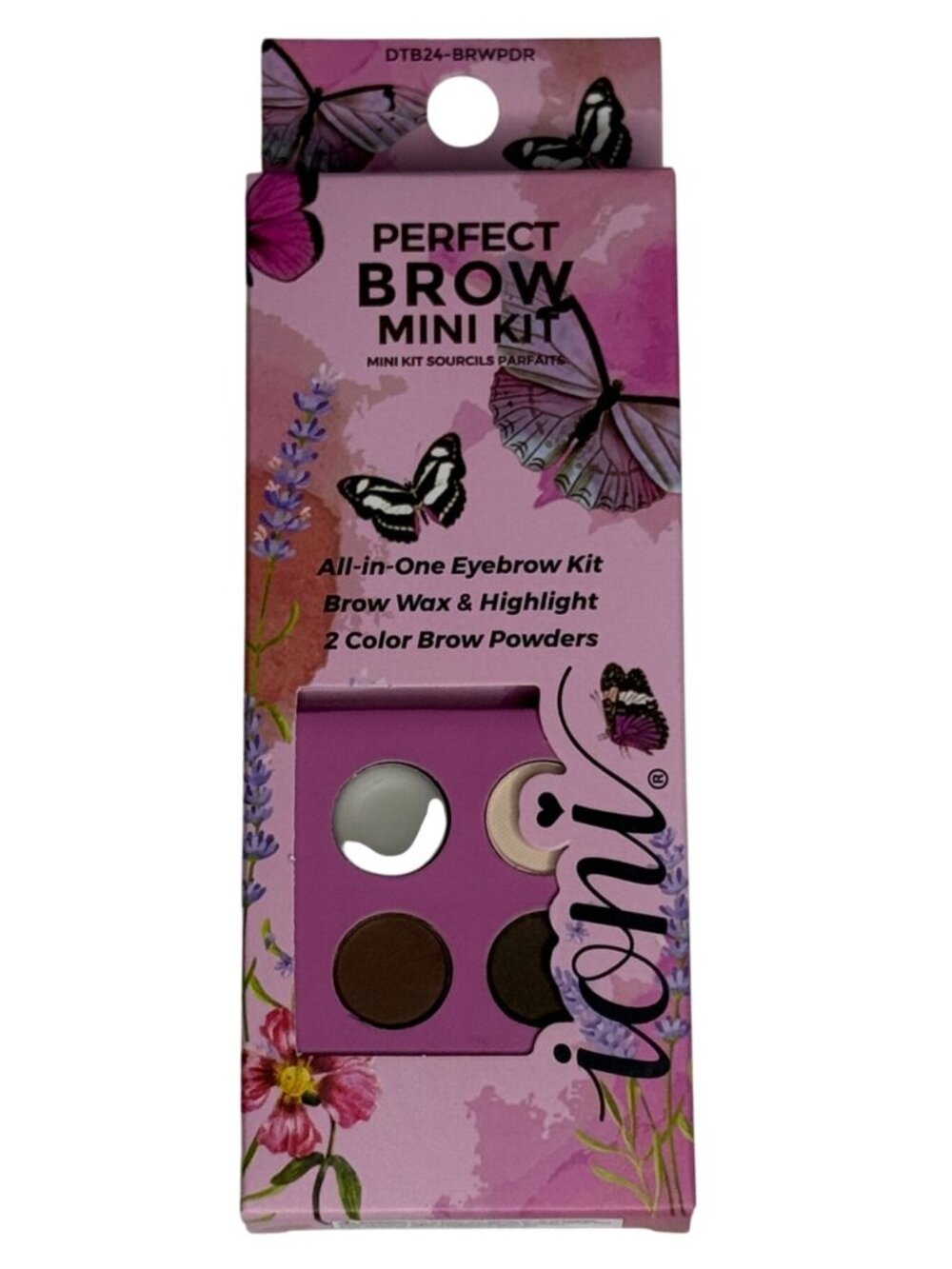 Ioni Perfect Brow Mini Kit Wax Highlight Powder Eyebrow Set New